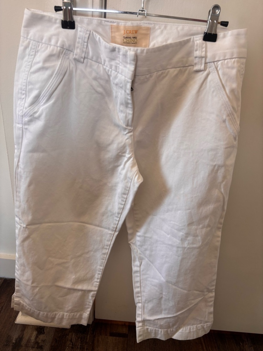 J.Crew White Cropped Chino Pants Size 6 – Classic Twill Trouser